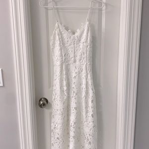 Floral lace midi dress